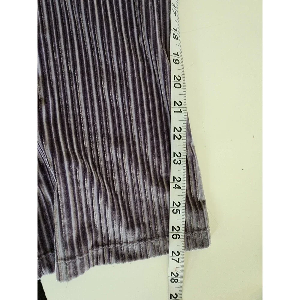 Kids Nike Velvet Purple Ribbed Velour Flare High-Waisted Pants Large
